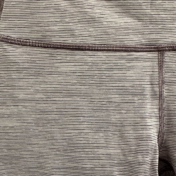 Lululemon Size 6 Wunder Under High-Rise Tight 28" - Purple Stripe - Picture 2 of 5